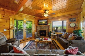 Télévision, cheminée