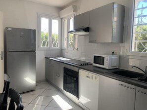 Microwave, oven, dishwasher, coffee/tea maker