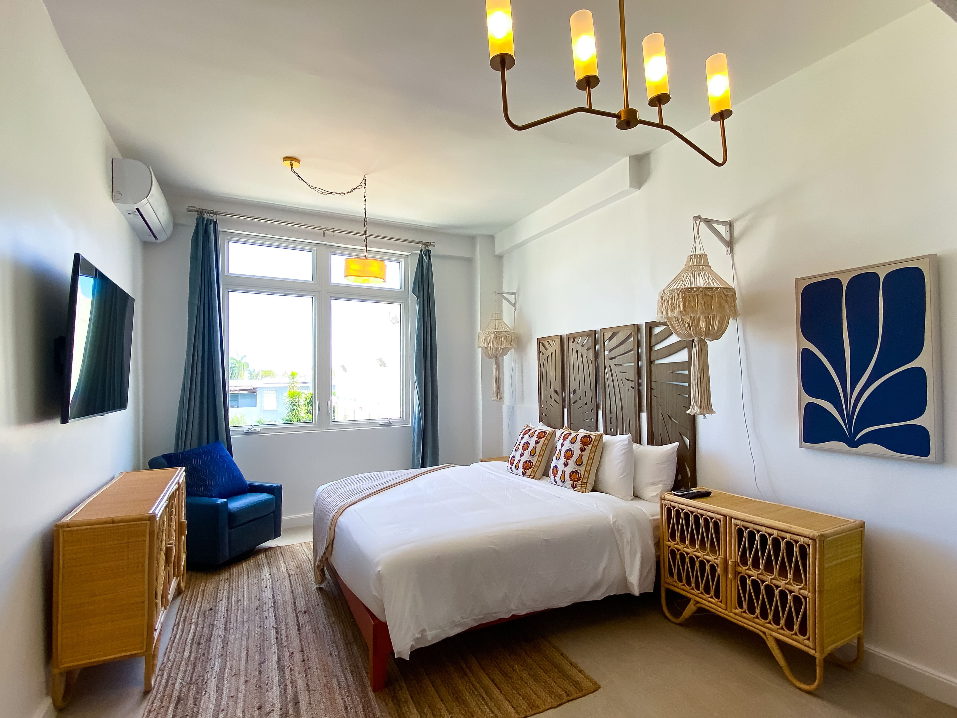 Premium bedding, down comforters, individually decorated