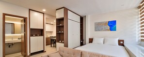 Appartement Confort, 1 grand lit, cuisine, en bord de lac