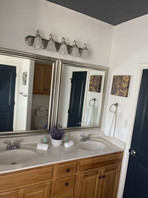 Shower, hair dryer, towels, soap - Lakeland Casita in Point Venture  (Lago Vista)