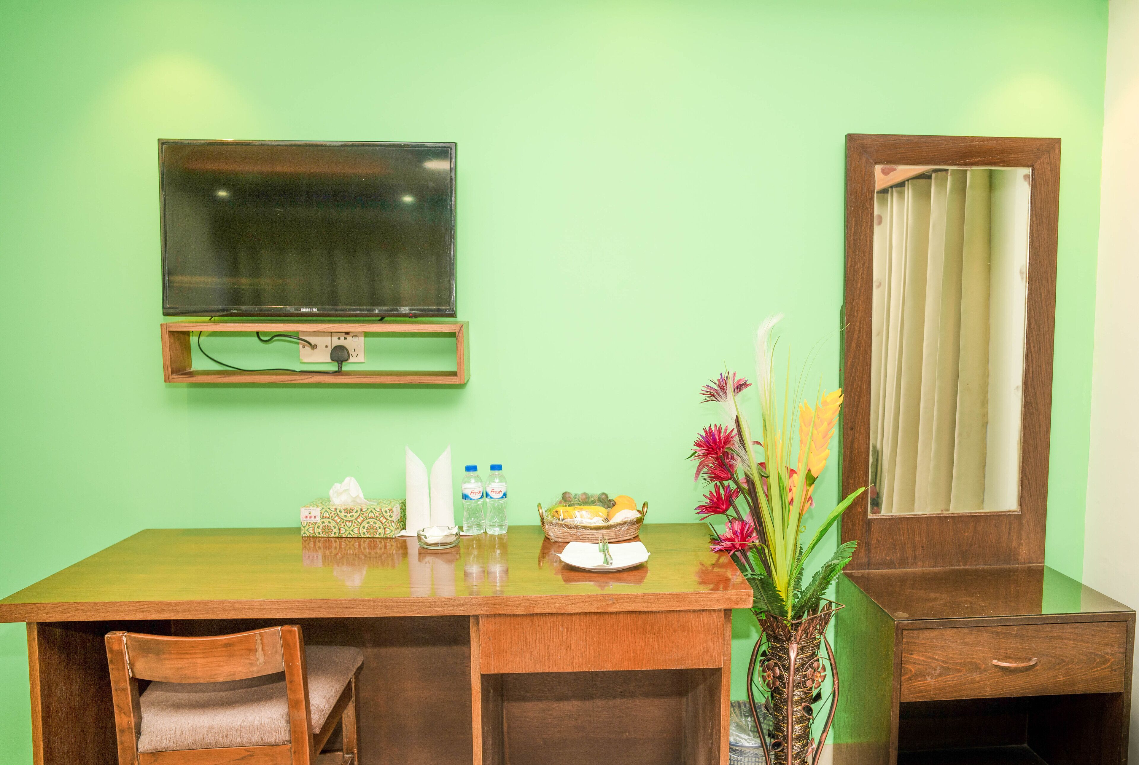 deluxe double room | television