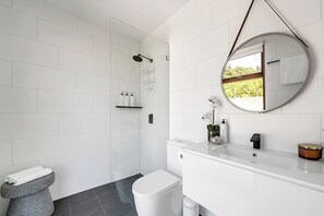 Hair dryer, towels