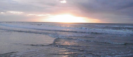 Vlak bij het strand