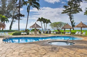Pool - Beachfront is set amid palm trees on 6 acres of beautifully landscaped gardens!! (Kapaa)