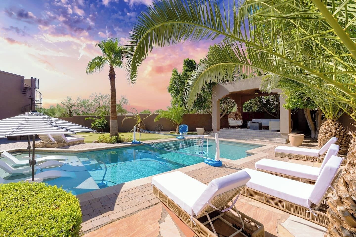 A heated pool