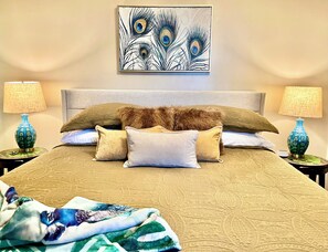 4 bedrooms, desk, iron/ironing board, travel crib