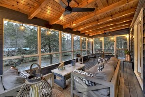 TV, fireplace - Riverside Hideaway | Free Night Offer! (Blue Ridge)