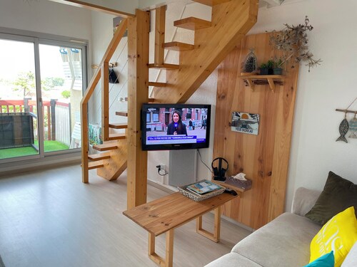 Vieux Boucau near the marine lake