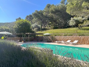 Outdoor pool, a heated pool - Old farm restored in Provence 5 Bedrooms Swimming Pool Ideal for families! (Seillans)