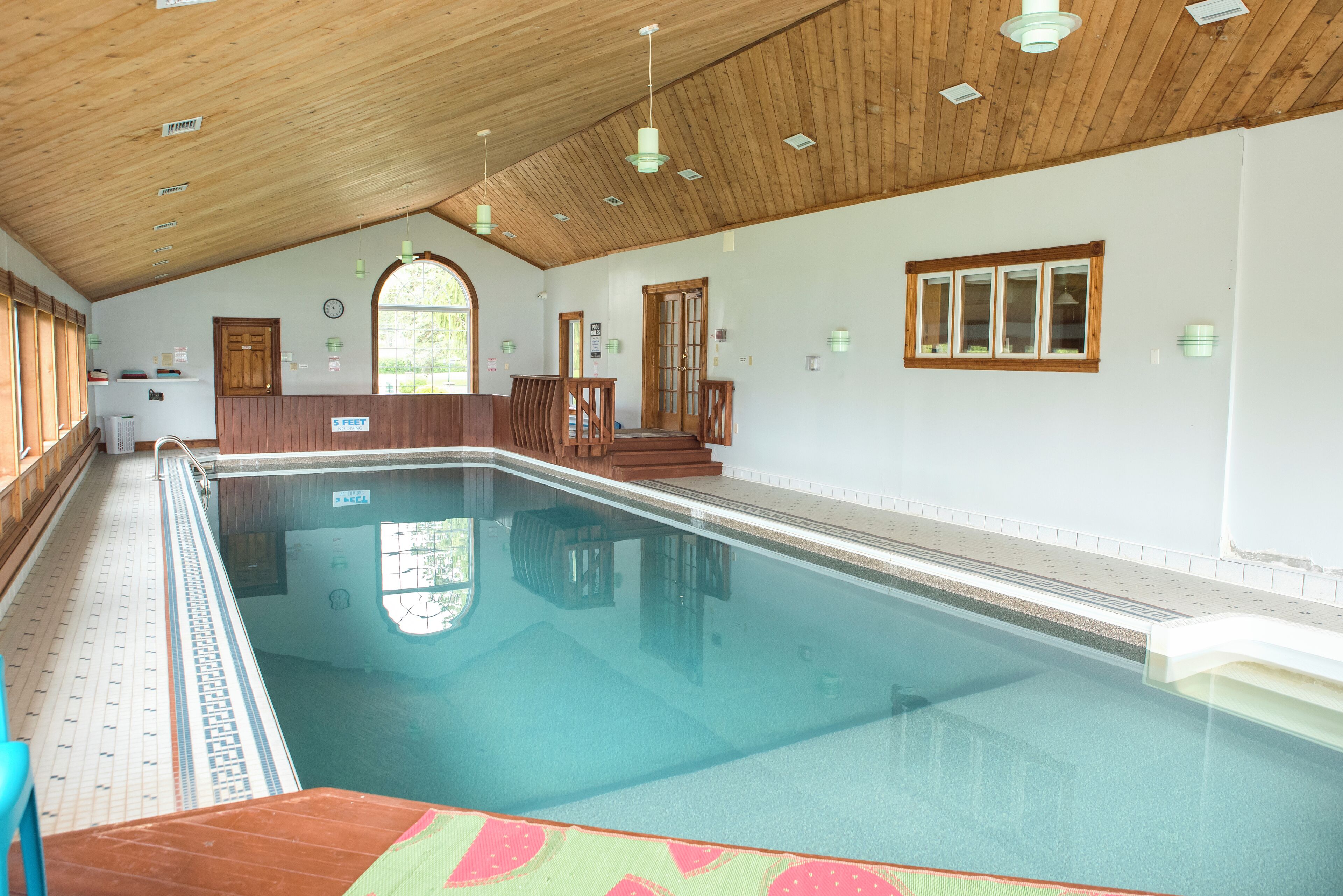 Indoor pool, a heated pool
