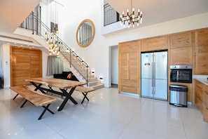 50-inch LCD TV with cable channels, TV, ping pong