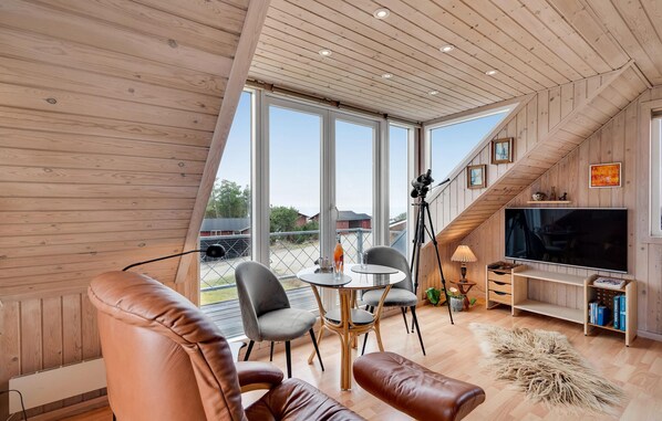 TV, fireplace - Amazing home in Tarm with sauna (Tarm)