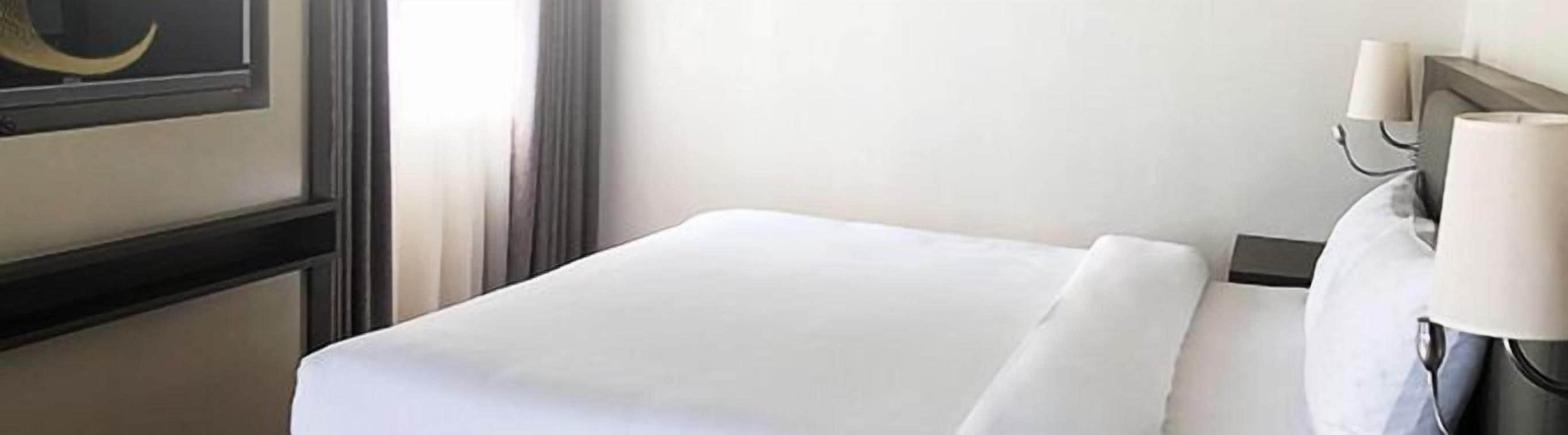 Hypo-allergenic bedding, individually furnished, desk, laptop workspace