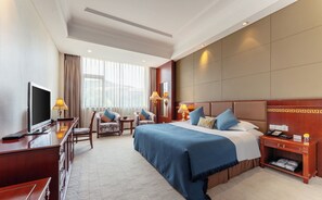 Business Double Room | In-room safe, desk, laptop workspace, blackout curtains - Hebei Cuipingshan Guest House (Shijiazhuang)