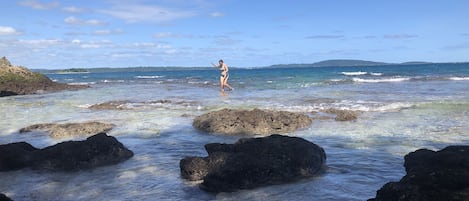 Private beach, white sand