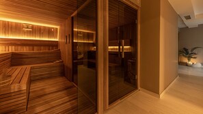 Behandlungsräume für Paare, Sauna, Whirlpool, Dampfbad