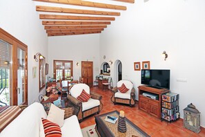 Smart TV, fireplace - VILLA CASA BLANCA with private pool near Dénia on the Costa Blanca (Pego)
