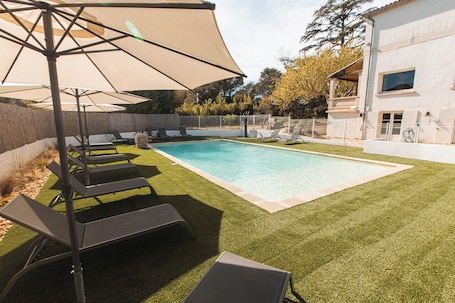 Seasonal outdoor pool. Soko Hotels Pont du Gard