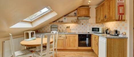 Microwave, oven, dishwasher, high chair