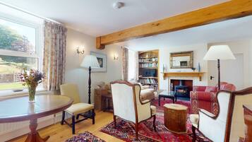 Télévision, cheminée