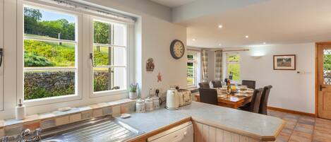 Microwave, oven, dishwasher, highchair