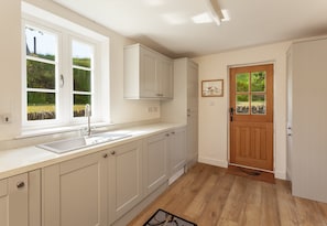 Microwave, oven, dishwasher, high chair