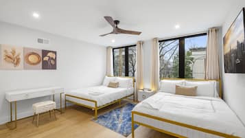 4 bedrooms, desk, iron/ironing board, WiFi