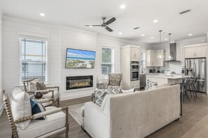 House | Living area | 65-inch Smart TV with digital channels, TV, Netflix - 30A Beach House - Lotus by the Sea (Panama City Beach)