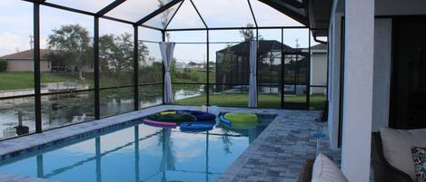 Outdoor pool, a heated pool