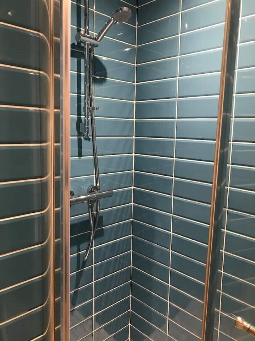 Shower, towels, soap, shampoo