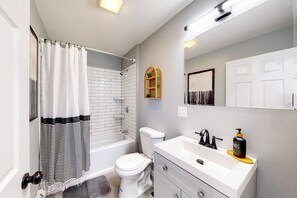 Hair dryer, towels