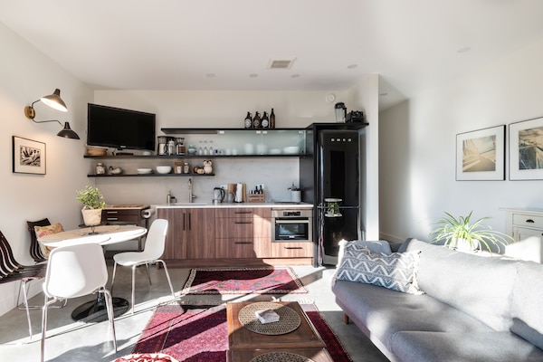 Lounge and kitchen galley