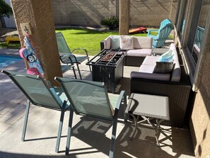 Terrace/patio - Family Friendly, Private Gym/Pool, Near Baseball/Football Stadiums, Fast Wi-Fi (Goodyear)