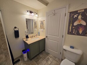 Towels, soap, shampoo, toilet paper