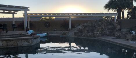 Outdoor pool, a heated pool