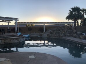 Outdoor pool, a heated pool