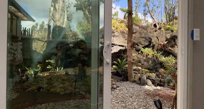 Exotic garden cottage at amazing volcanic fissure