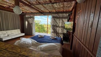 Cabaña Deluxe | Escritorio, espacio para trabajar con laptop y wifi gratis