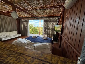 Cabaña Deluxe | Escritorio, espacio para trabajar con un portátil, wifi gratis