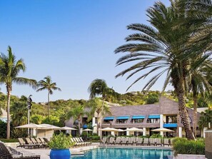 Outdoor pool, a heated pool