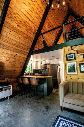 Smart TV, books - The Raven A-Frame - Modern Woodland Retreat near Hocking Hills and OU Campus (Nelsonville)