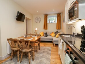 Fridge, dishwasher, electric kettle, toaster