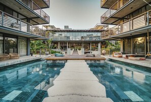 A heated pool