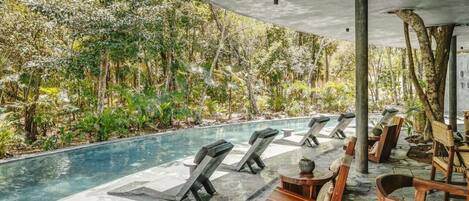 Indoor pool, a heated pool