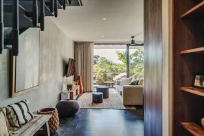 Smart TV, fireplace, offices - Divine 1BR PH w/ Private Pool | Spectacular Pools (Tulum)