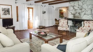 Televisión, chimenea