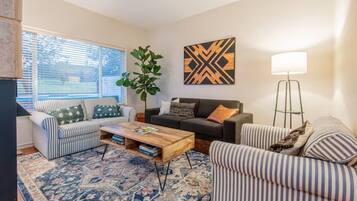 Televisor intel·ligent, llar de foc i llibres