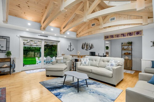 Walk to Private Beach from Cozy Retreat