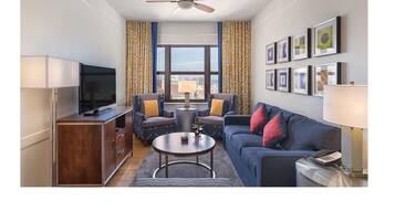 TV, video games, foosball, stereo